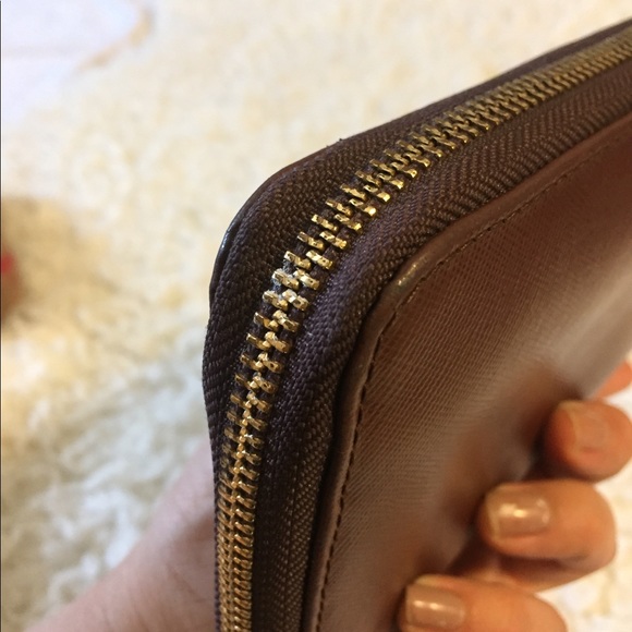 Tory Burch Wallet Robinson Continental Chocolate - Picture 7 of 9